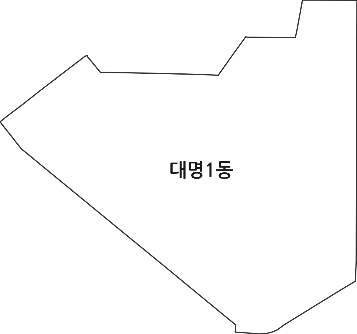 대구광역시 남구 대명1동 행정동 행정구역 경계 지도