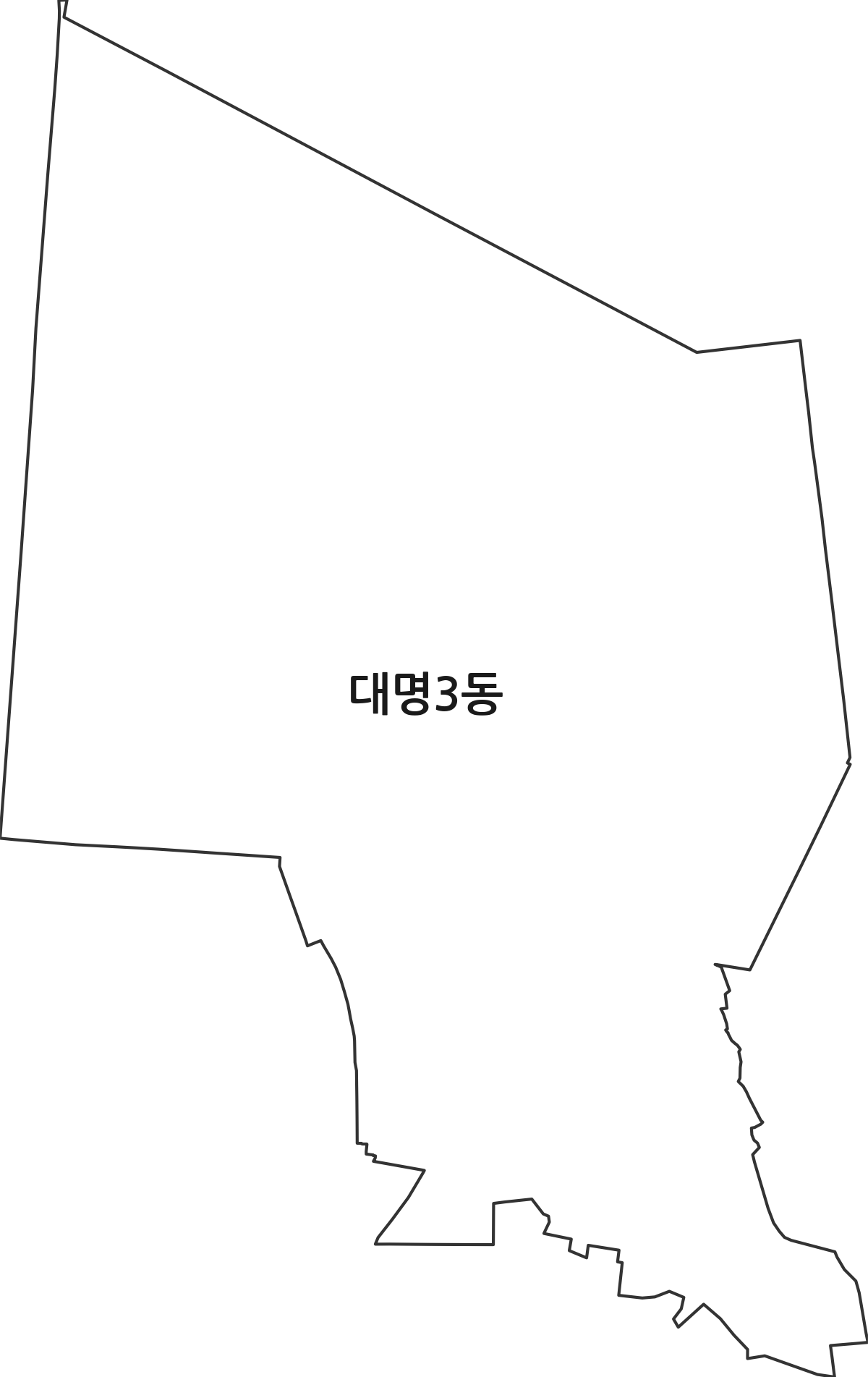 대구광역시 남구 대명3동 행정동 행정구역 경계 지도