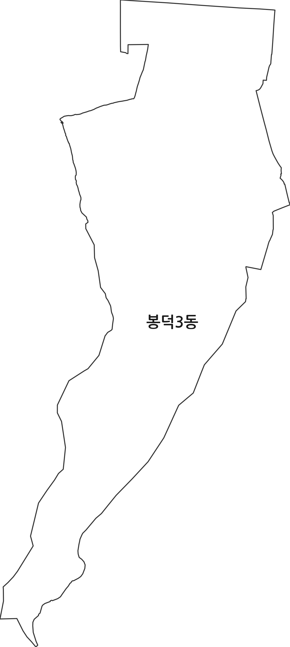 대구광역시 남구 봉덕3동 행정동 행정구역 경계 지도
