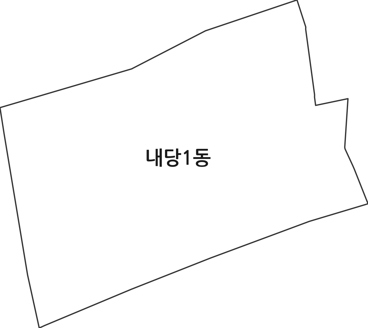 대구광역시 서구 내당1동 행정동 행정구역 경계 지도