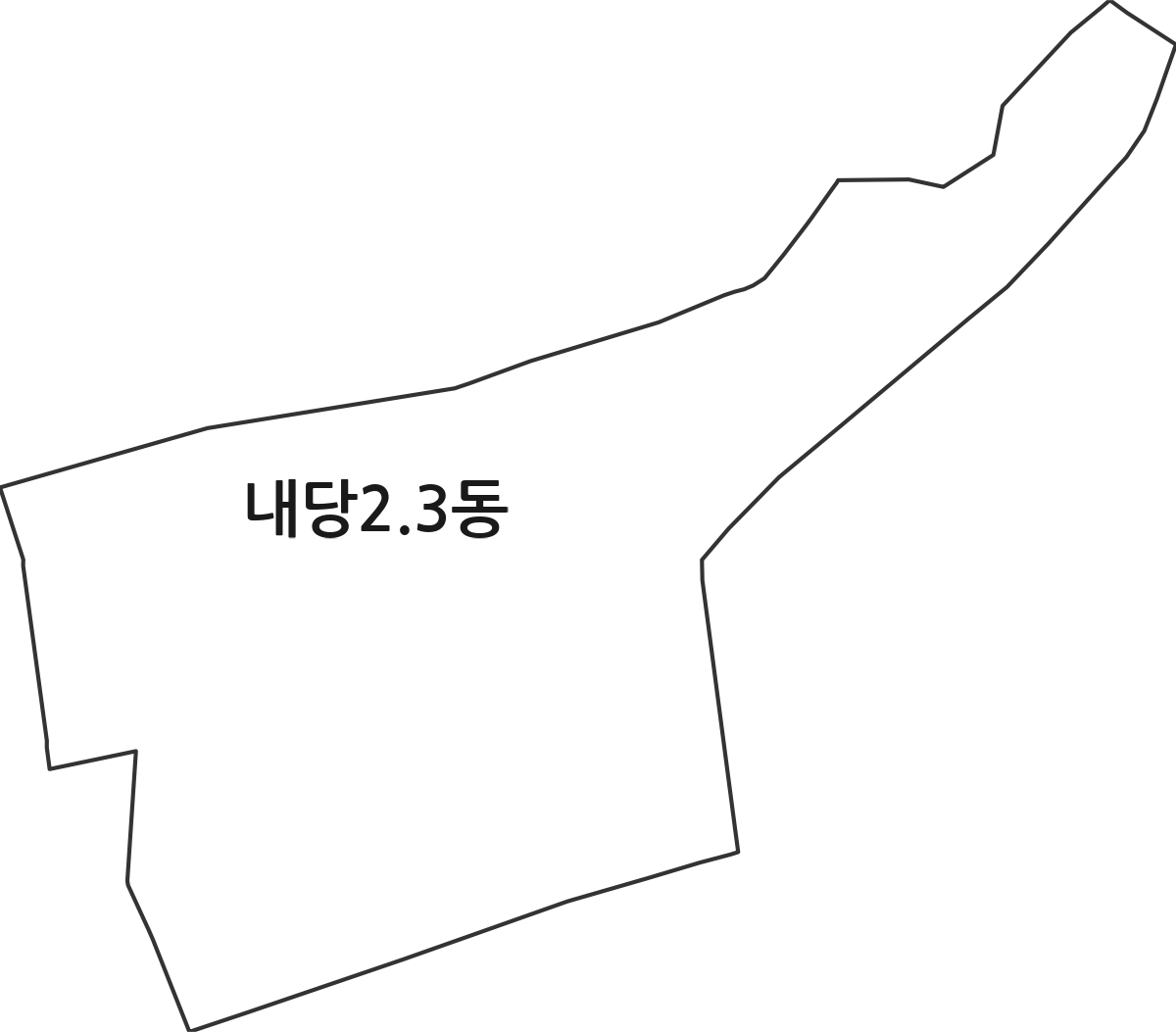 대구광역시 서구 내당2.3동 행정동 행정구역 경계 지도