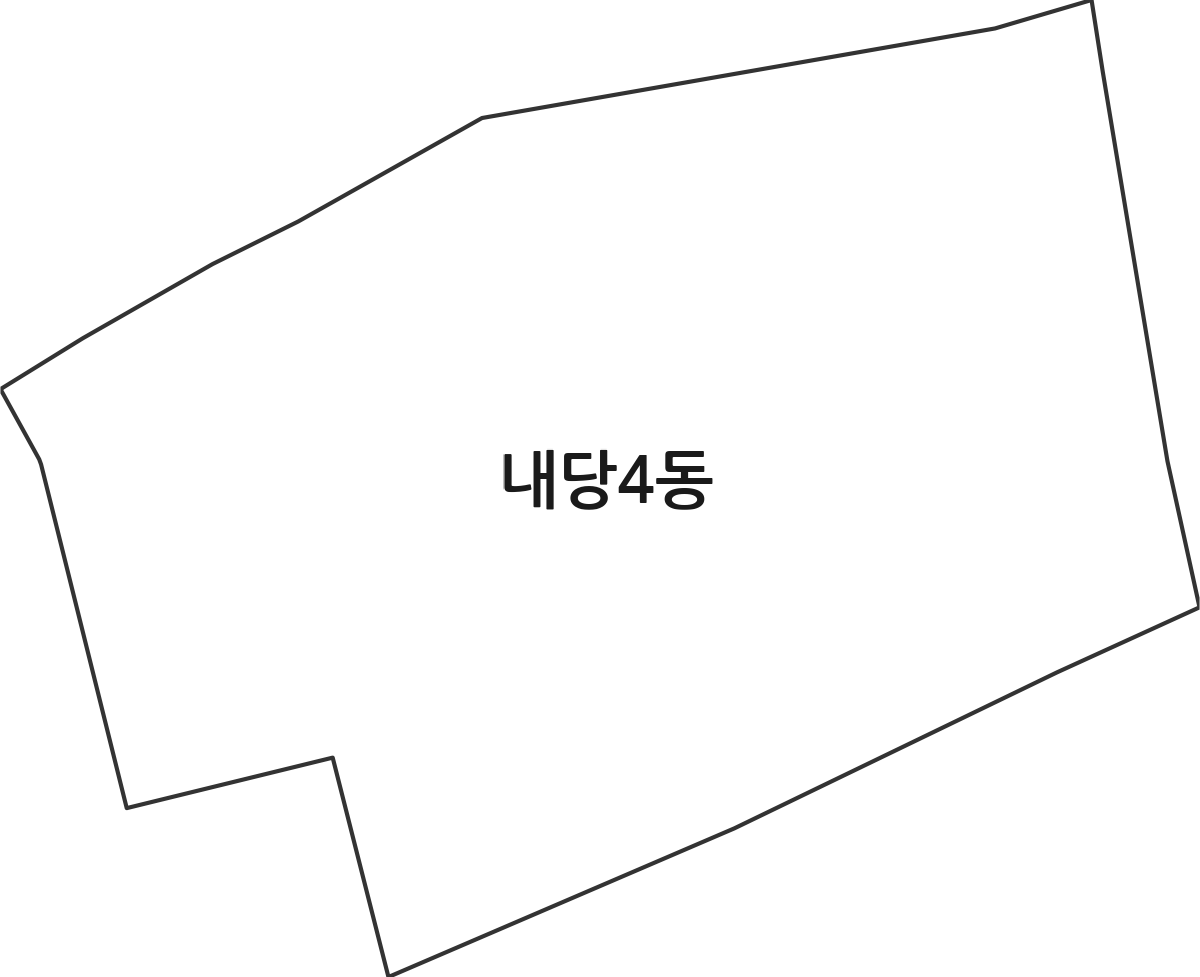 대구광역시 서구 내당4동 행정동 행정구역 경계 지도