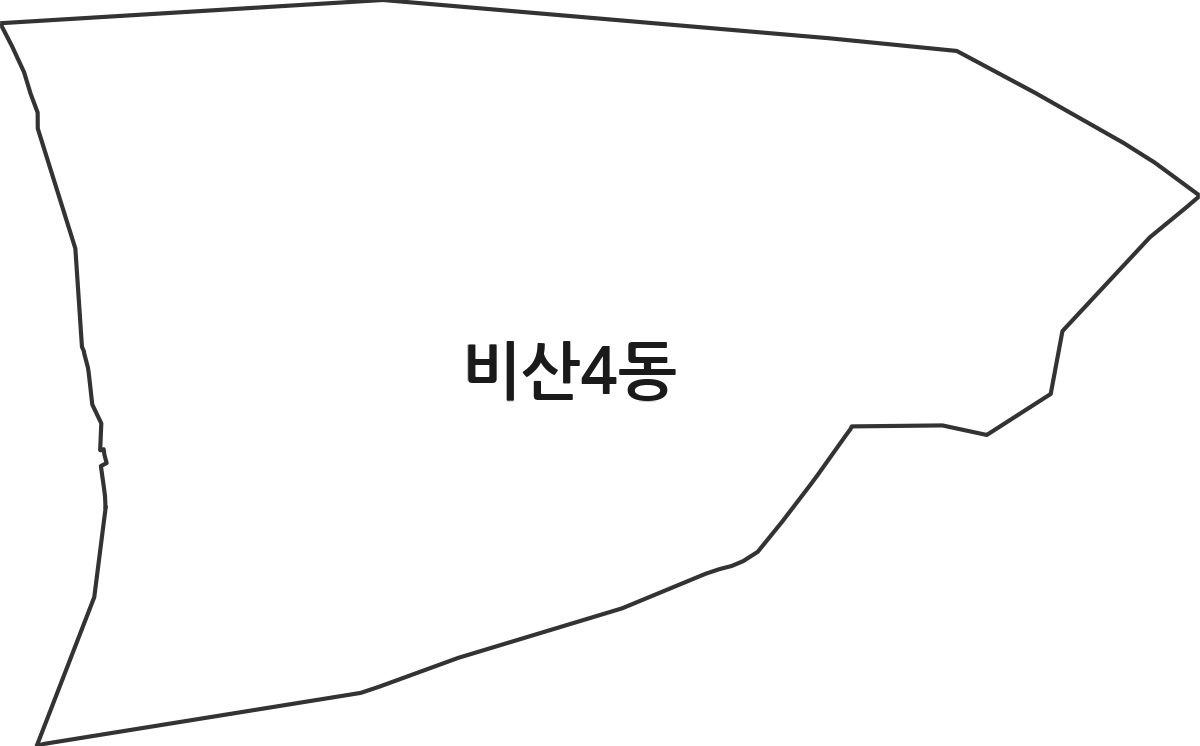 대구광역시 서구 비산4동 행정동 행정구역 경계 지도