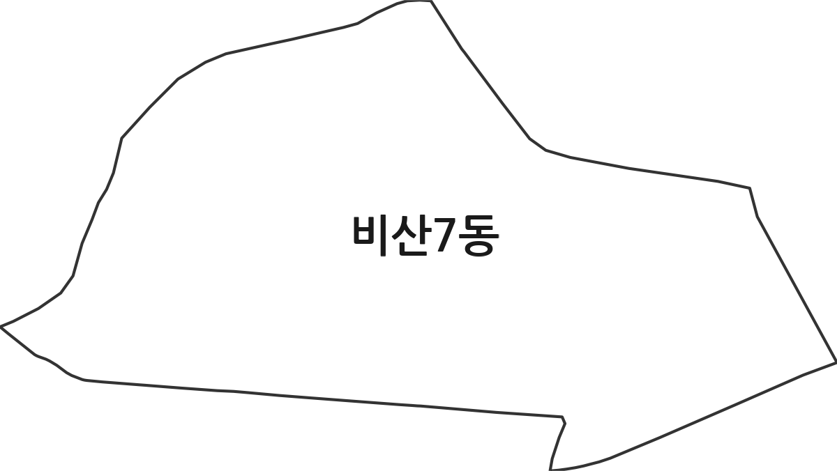 대구광역시 서구 비산7동 행정동 행정구역 경계 지도