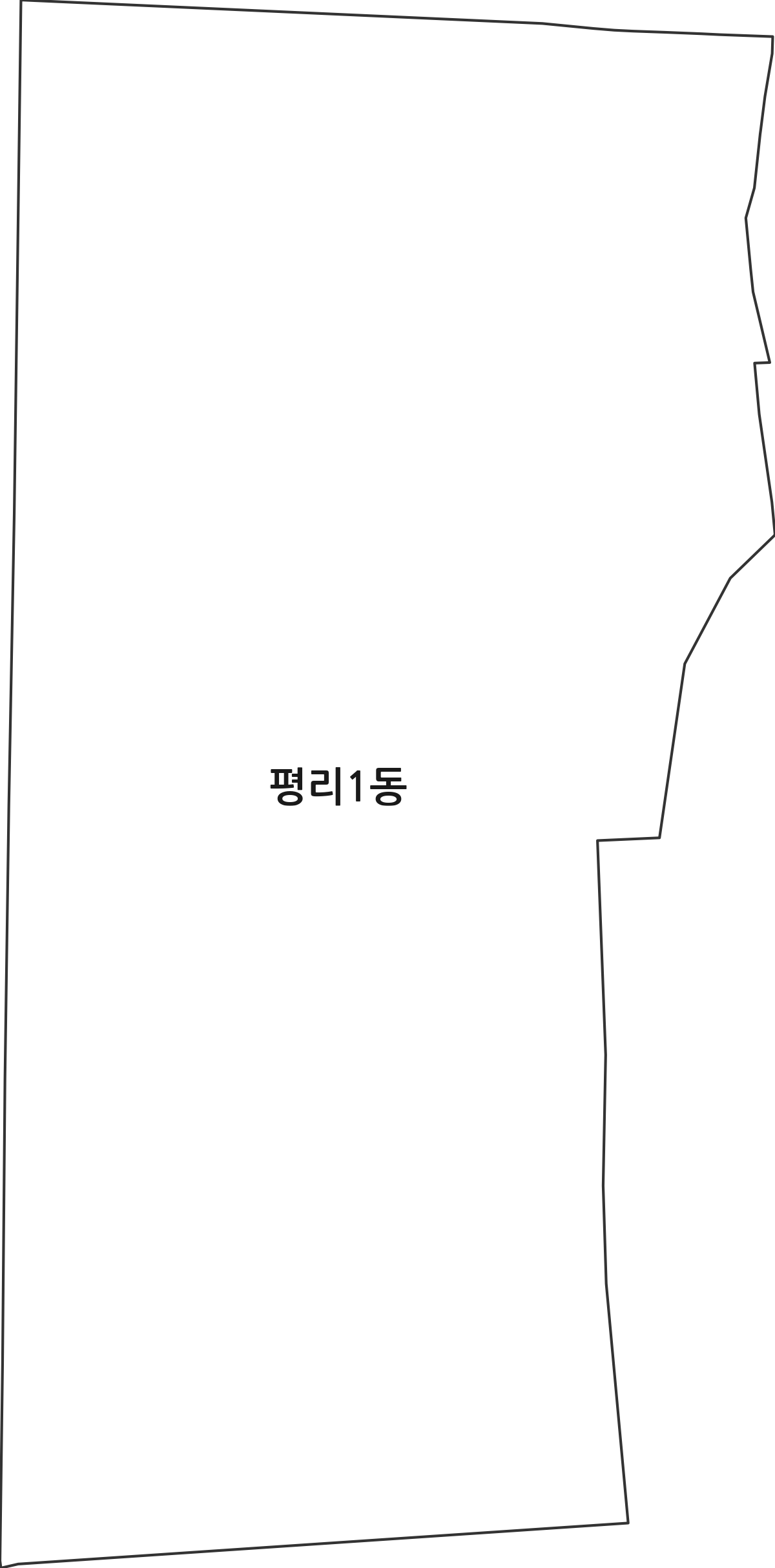대구광역시 서구 평리1동 행정동 행정구역 경계 지도