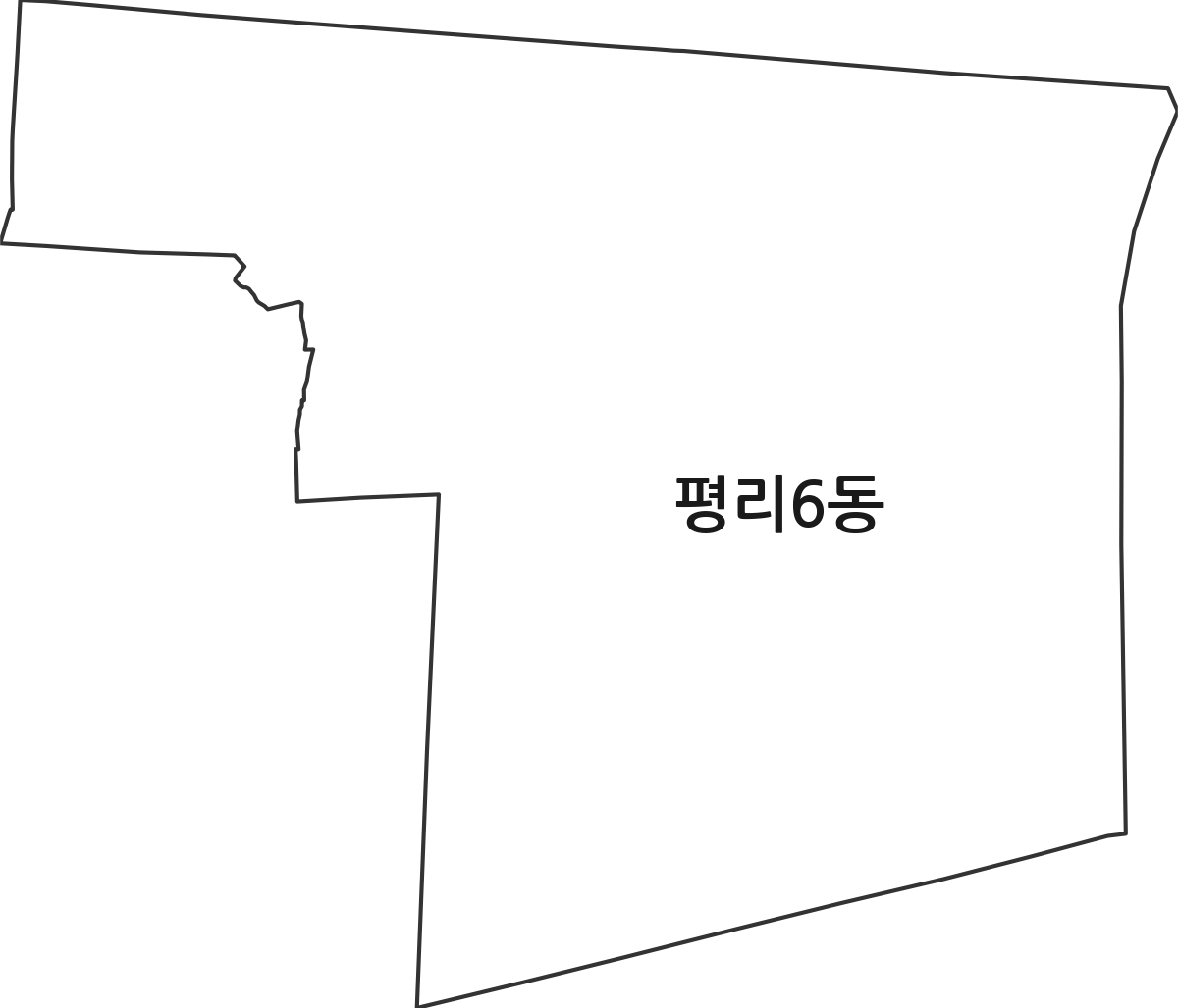 대구광역시 서구 평리6동 행정동 행정구역 경계 지도