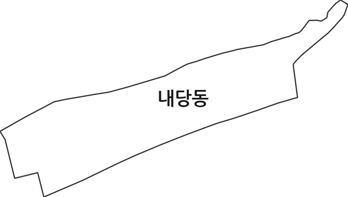 대구광역시 서구 내당동 법정동 행정구역 경계 지도