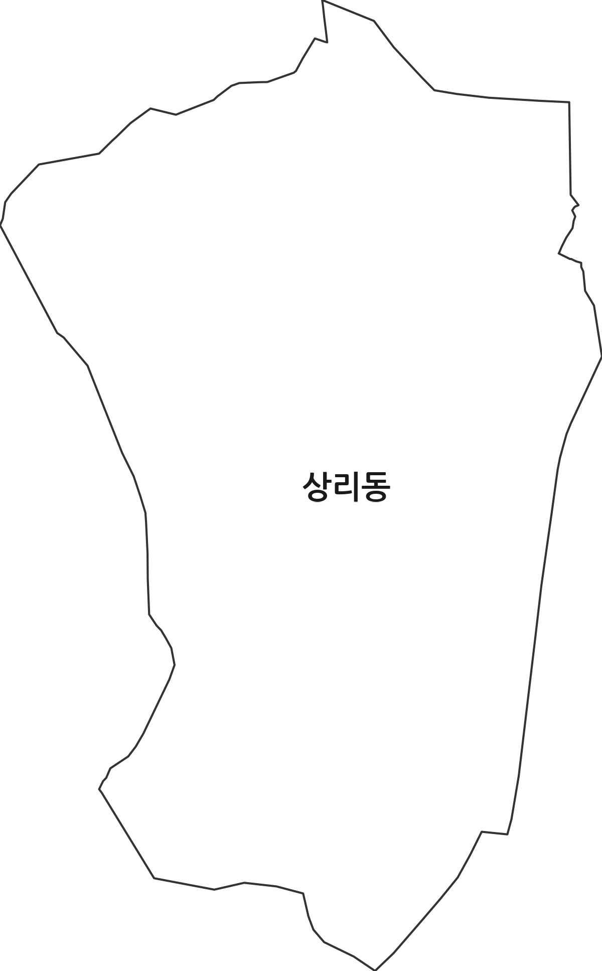 대구광역시 서구 상리동 법정동 행정구역 경계 지도