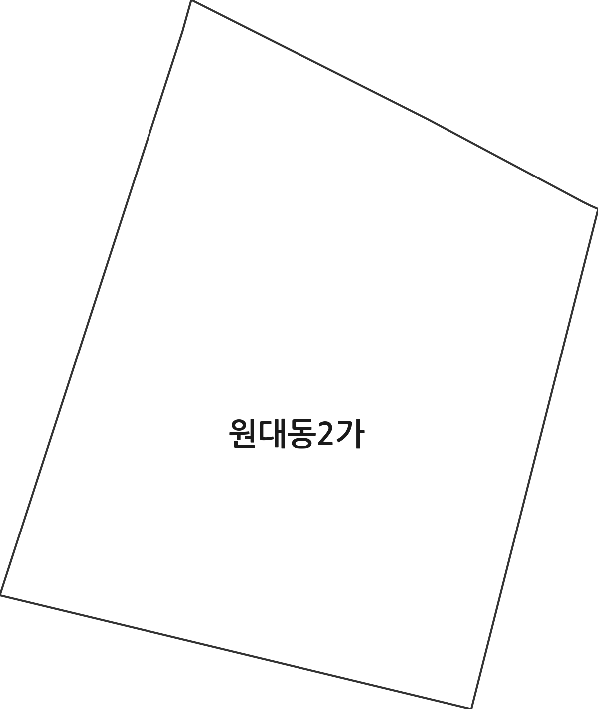 대구광역시 서구 원대동2가 법정동 행정구역 경계 지도
