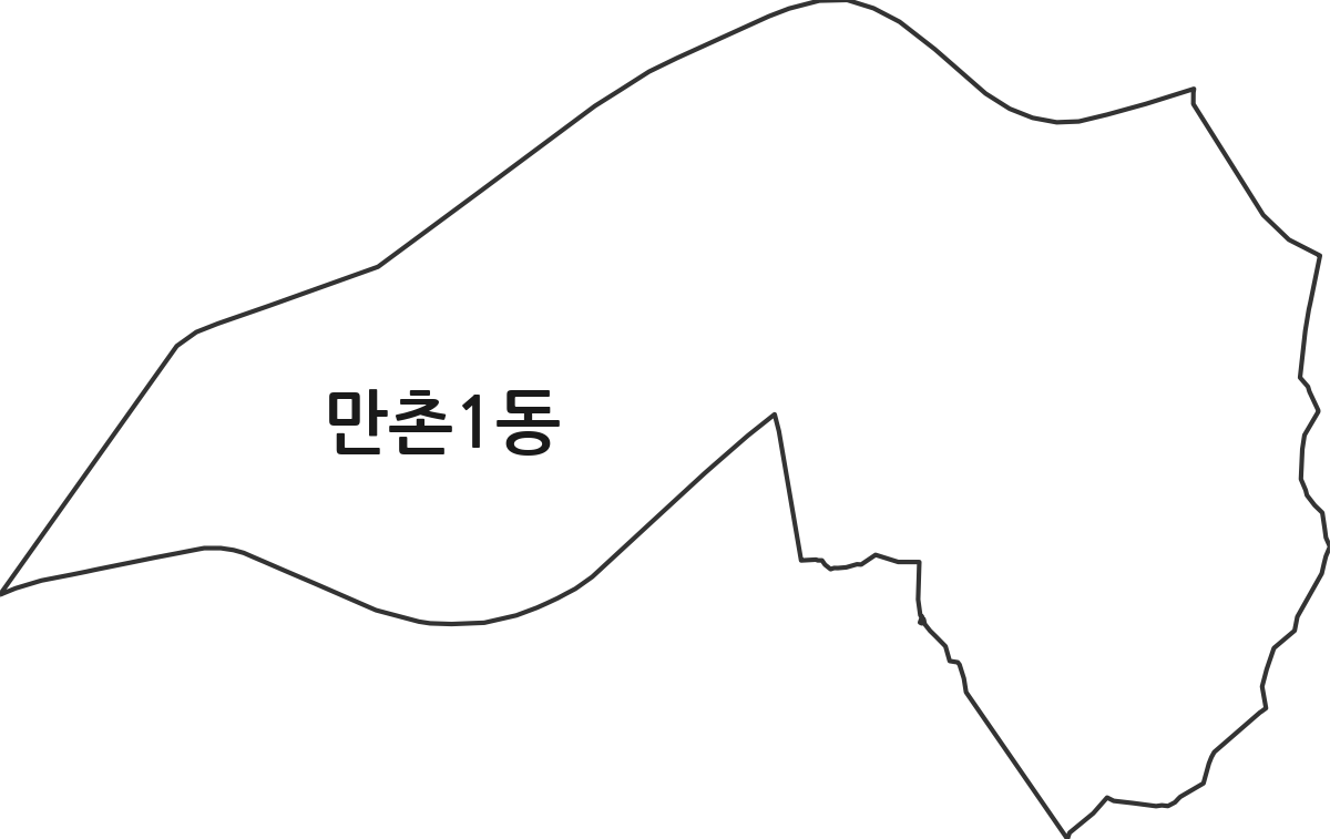 대구광역시 수성구 만촌1동 행정동 행정구역 경계 지도