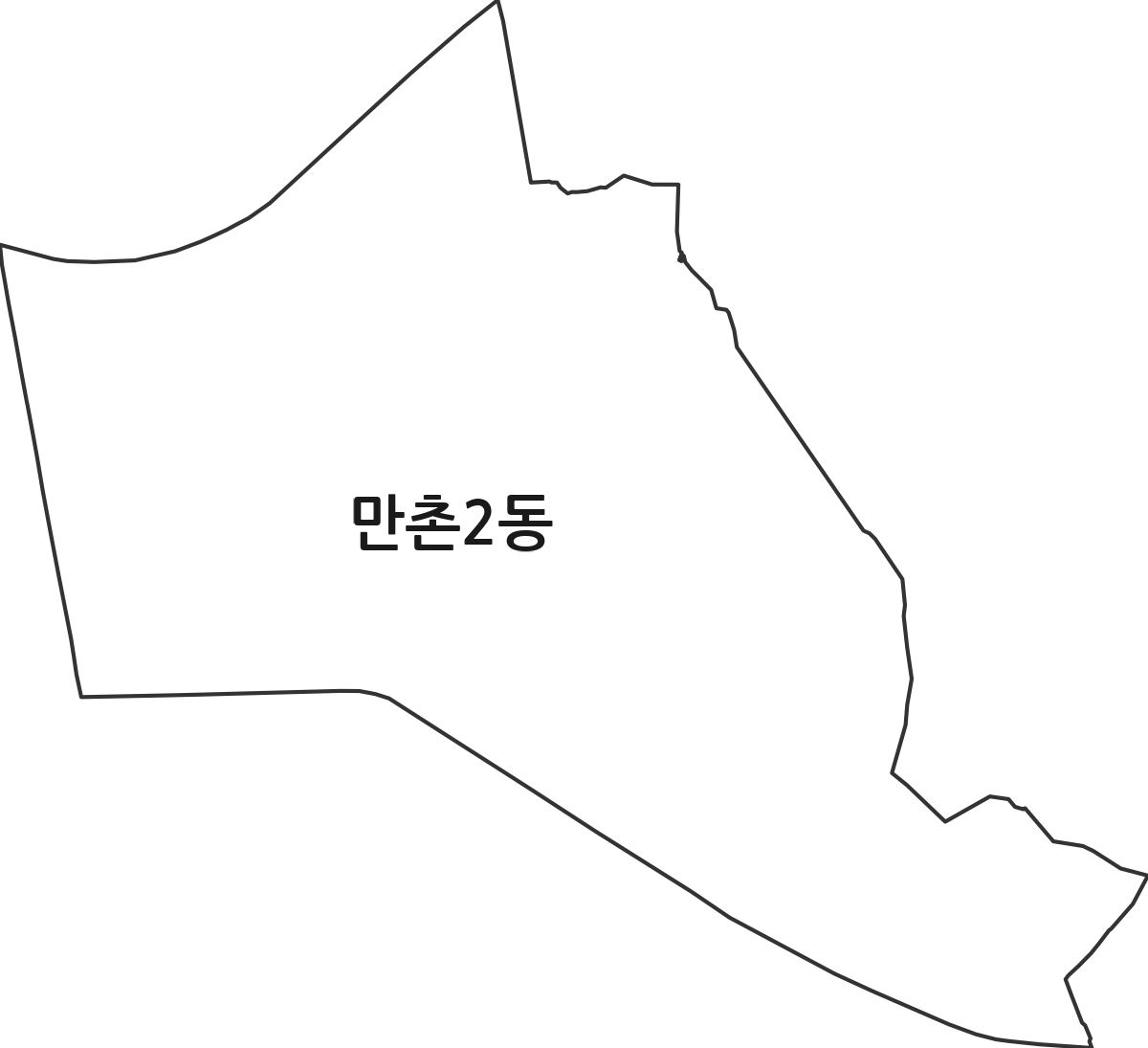 대구광역시 수성구 만촌2동 행정동 행정구역 경계 지도