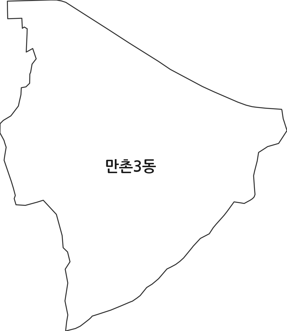 대구광역시 수성구 만촌3동 행정동 행정구역 경계 지도