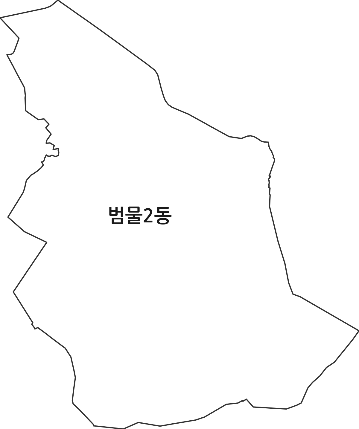 대구광역시 수성구 범물2동 행정동 행정구역 경계 지도