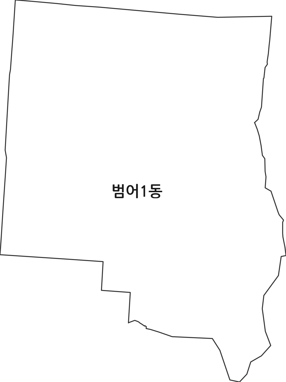 대구광역시 수성구 범어1동 행정동 행정구역 경계 지도