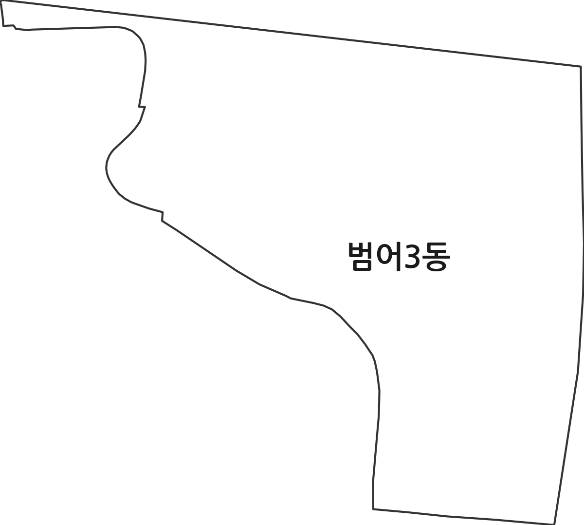 대구광역시 수성구 범어3동 행정동 행정구역 경계 지도