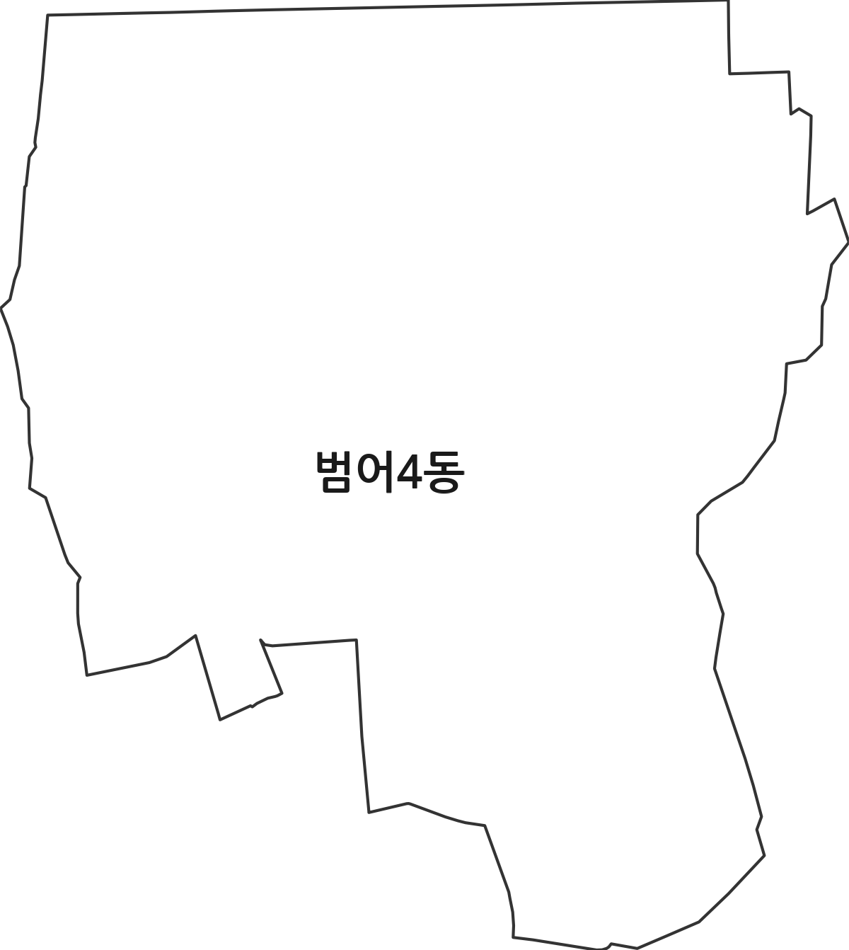 대구광역시 수성구 범어4동 행정동 행정구역 경계 지도