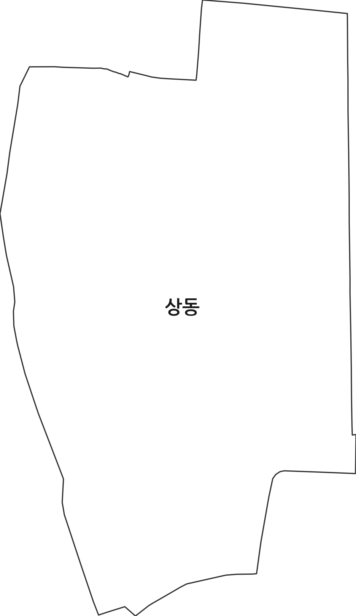 대구광역시 수성구 상동 행정동 행정구역 경계 지도