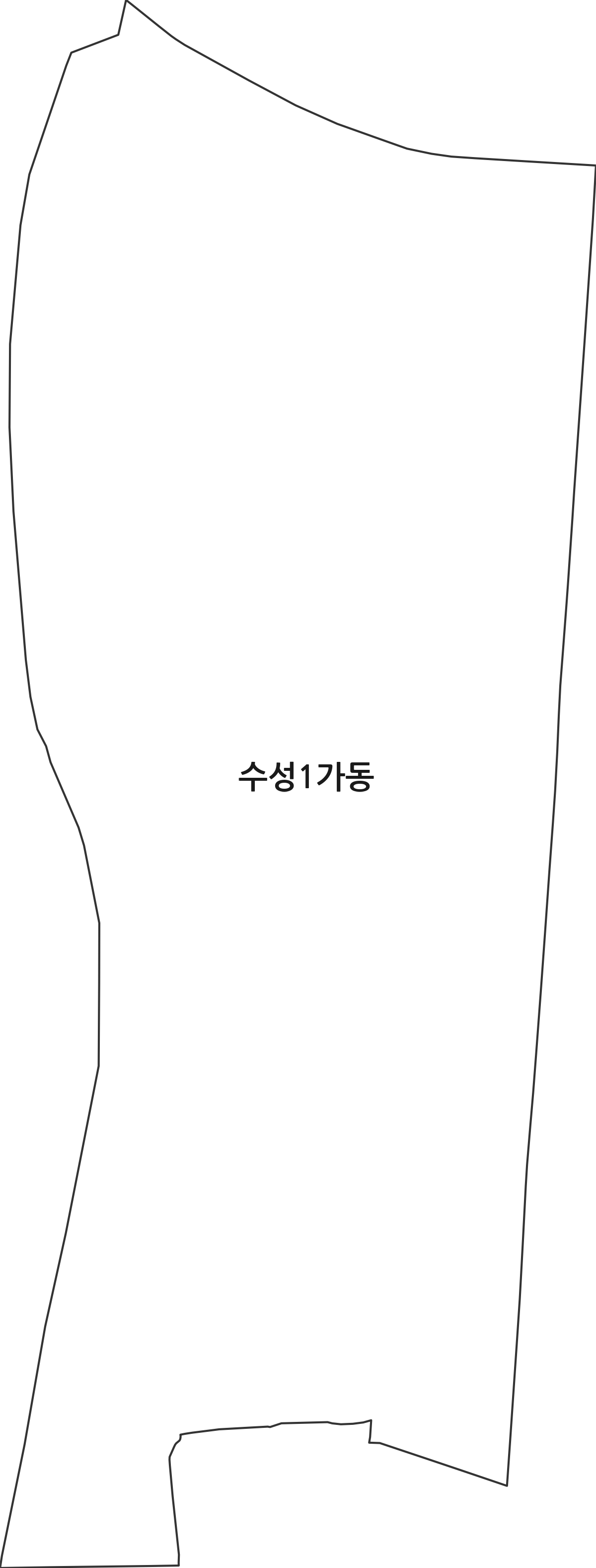 대구광역시 수성구 수성1가동 행정동 행정구역 경계 지도