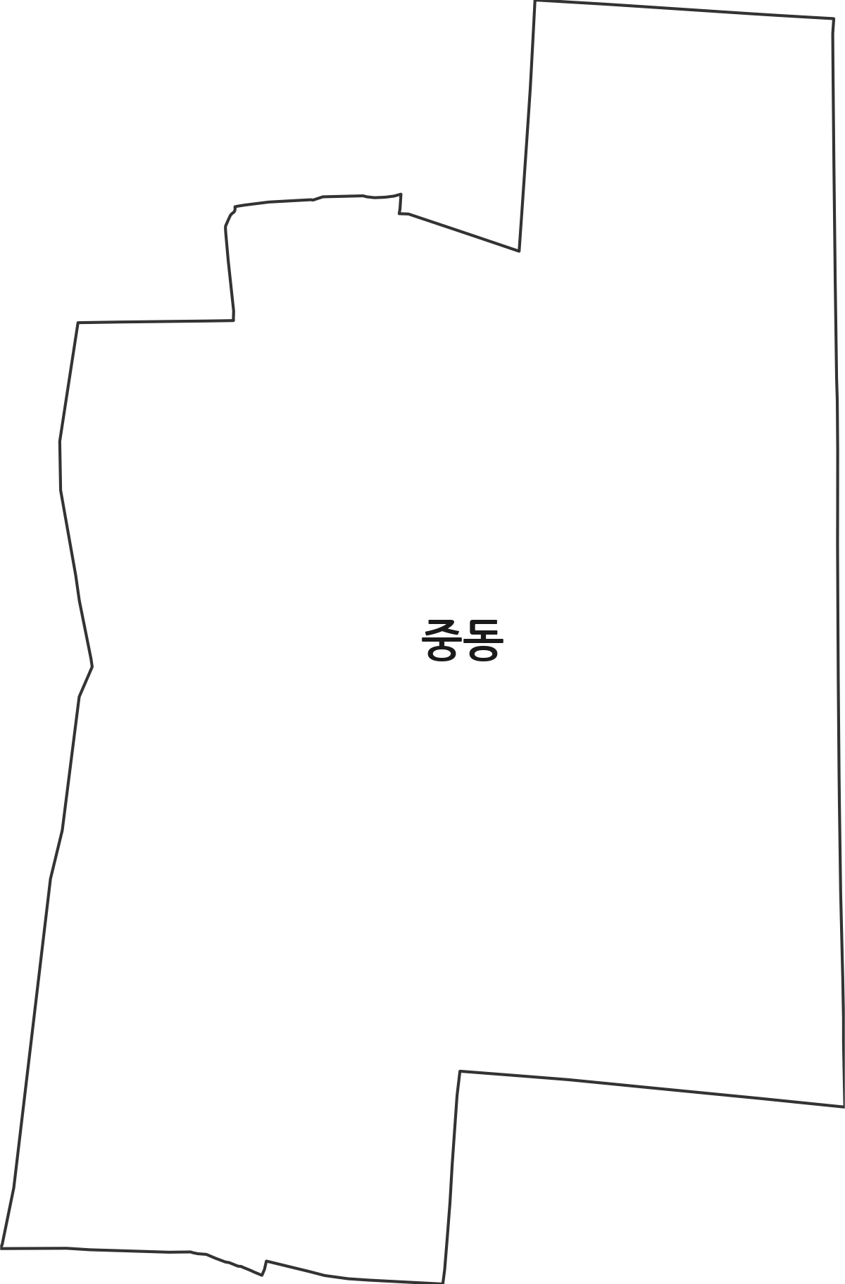 대구광역시 수성구 중동 행정동 행정구역 경계 지도
