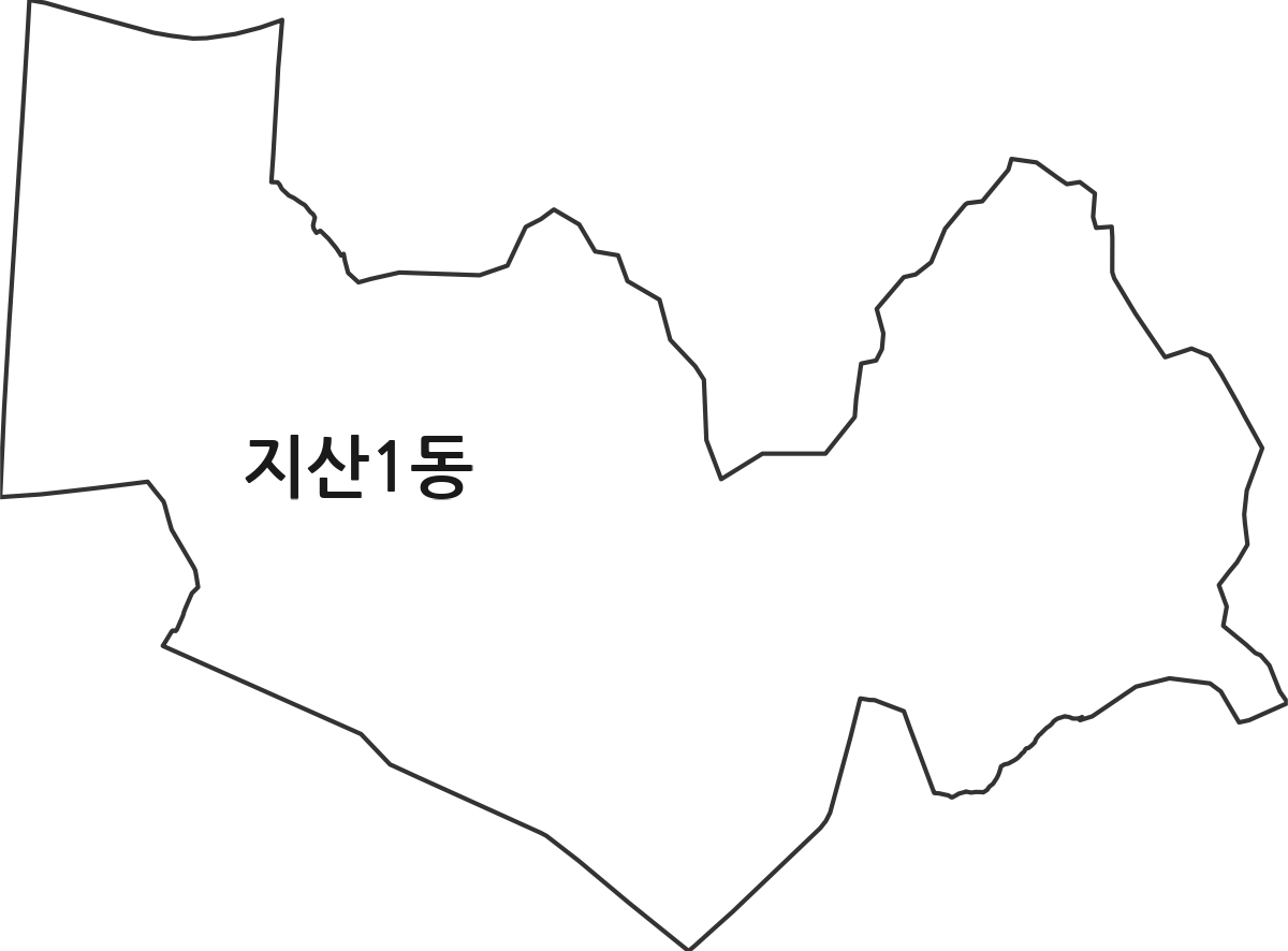 대구광역시 수성구 지산1동 행정동 행정구역 경계 지도