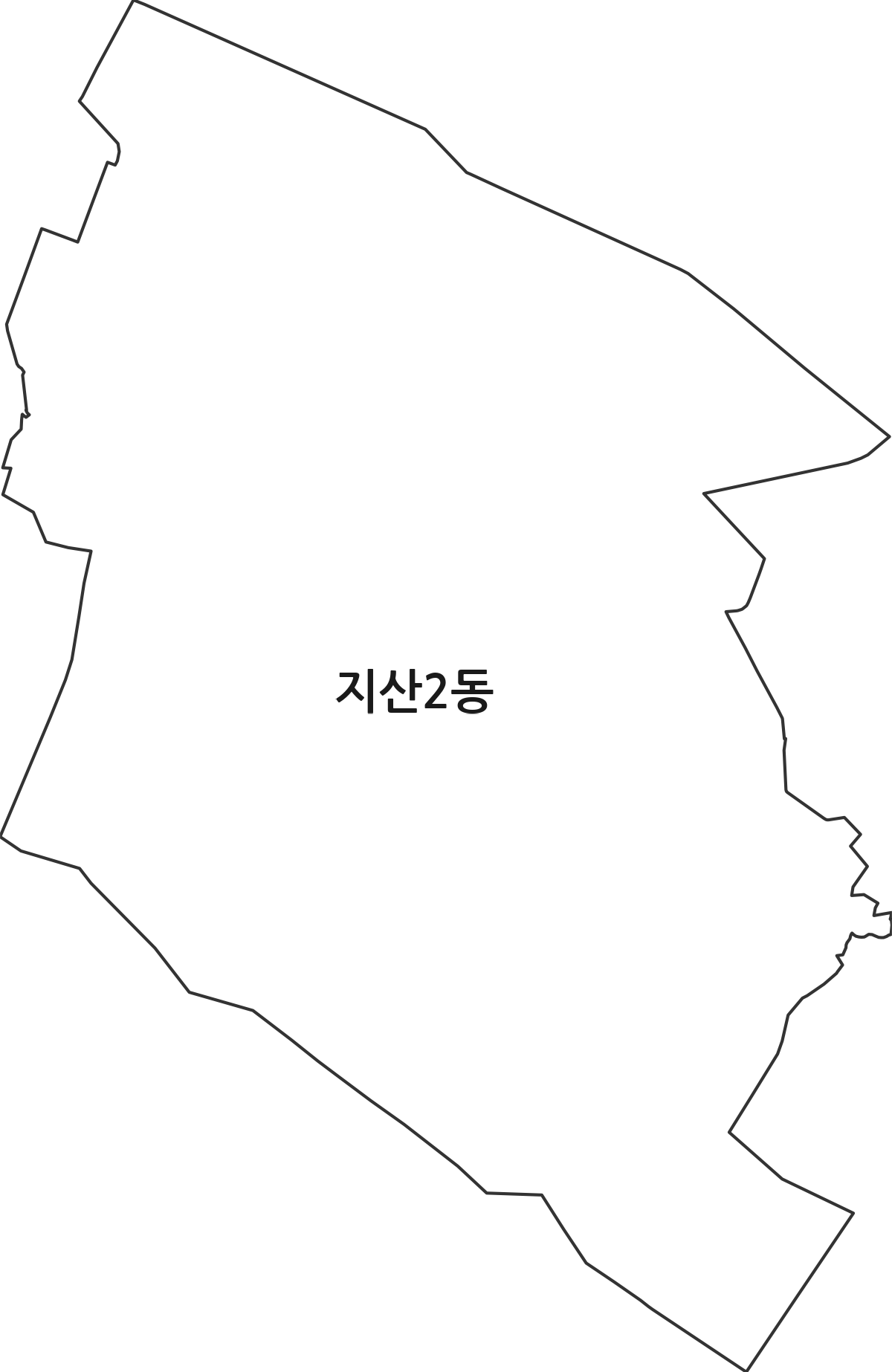 대구광역시 수성구 지산2동 행정동 행정구역 경계 지도