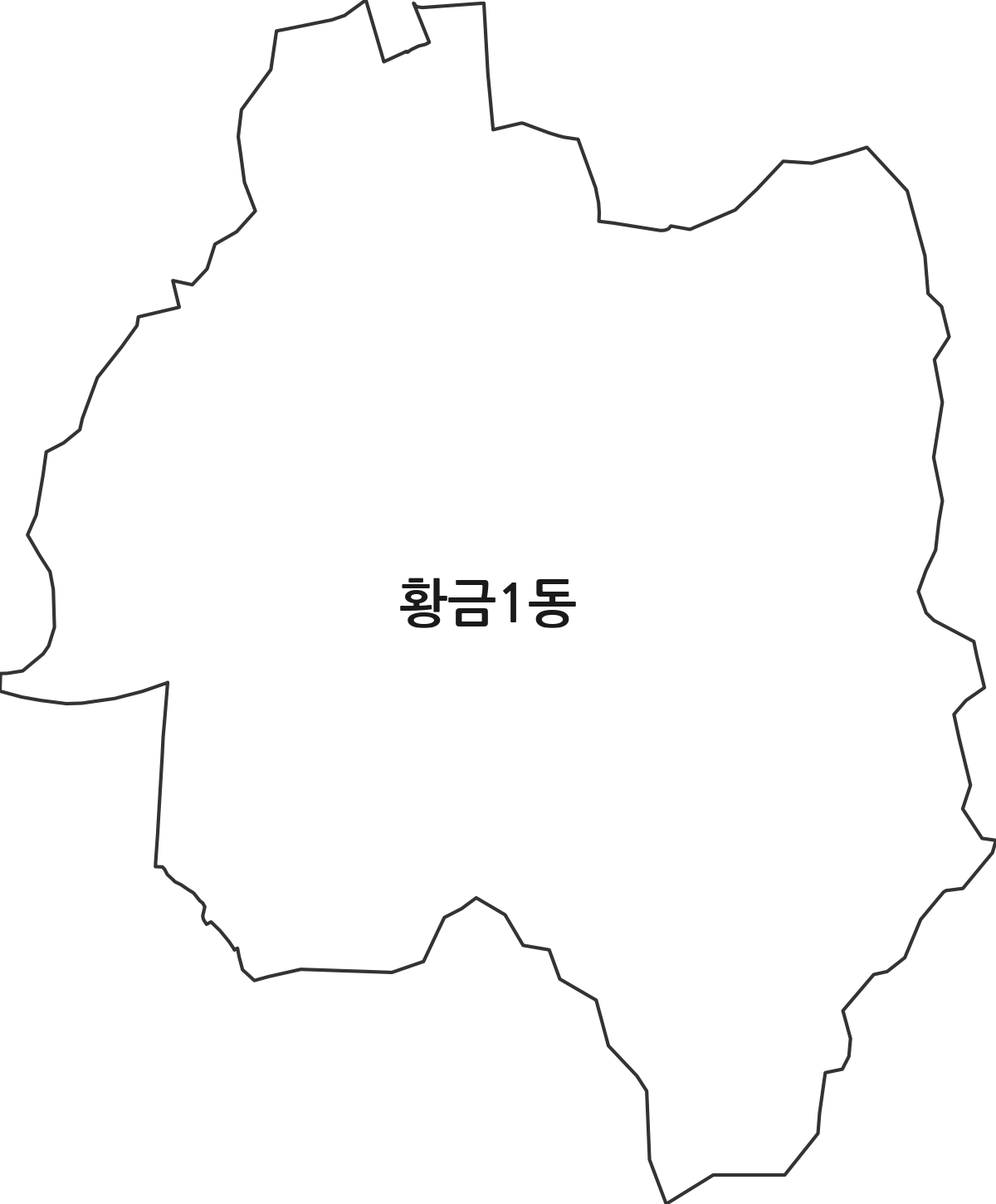 대구광역시 수성구 황금1동 행정동 행정구역 경계 지도