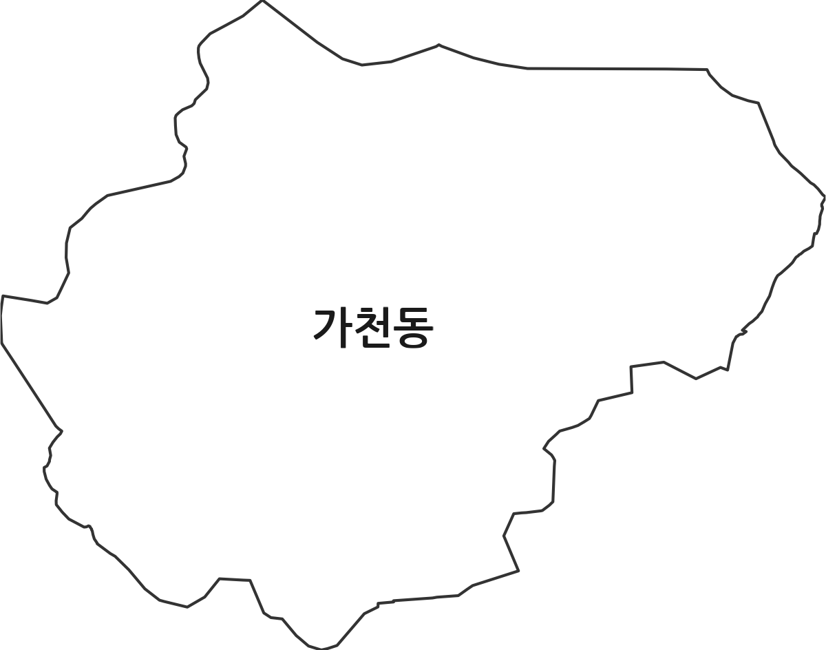 대구광역시 수성구 가천동 법정동 행정구역 경계 지도