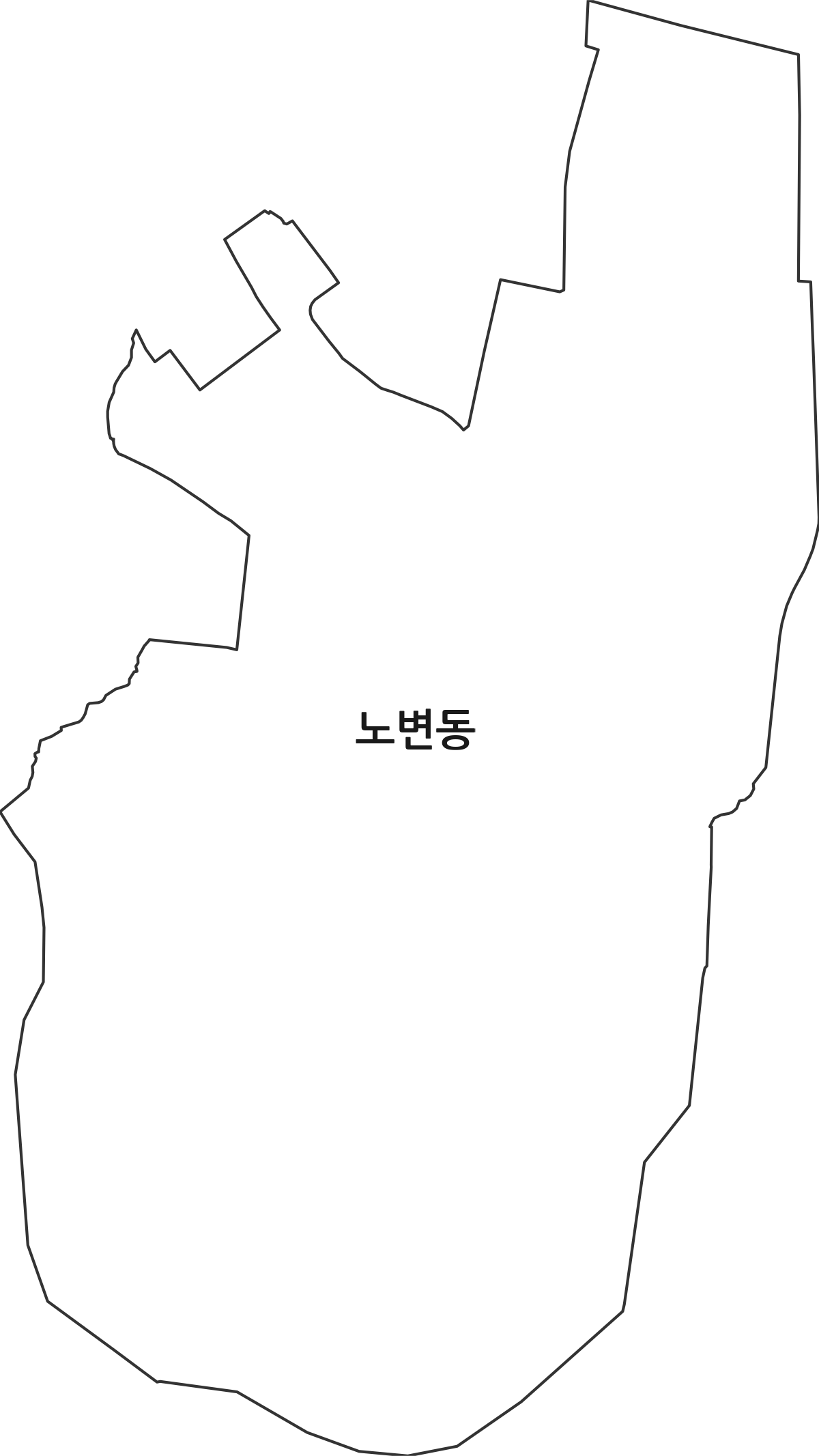 대구광역시 수성구 노변동 법정동 행정구역 경계 지도