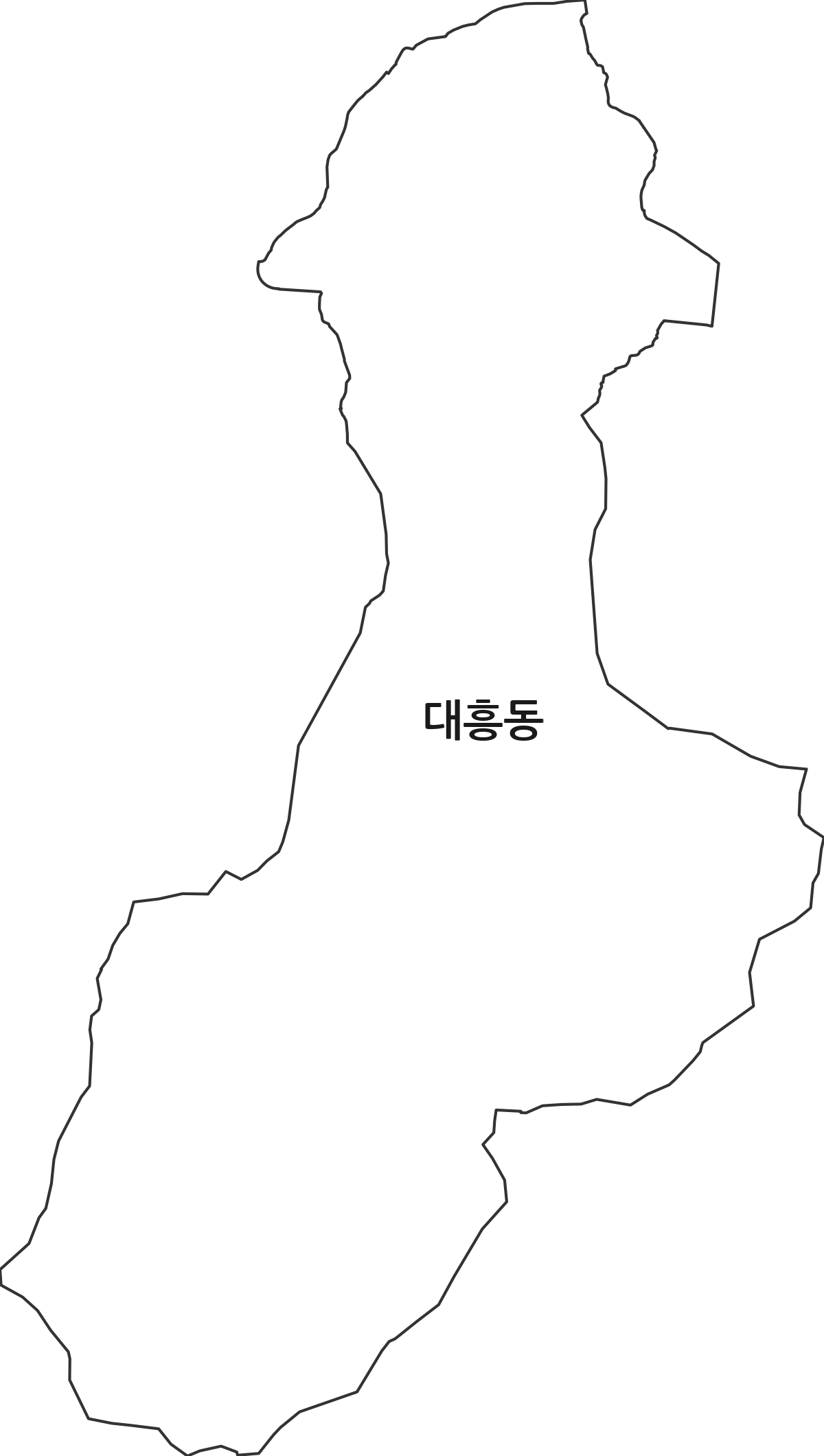 대구광역시 수성구 대흥동 법정동 행정구역 경계 지도
