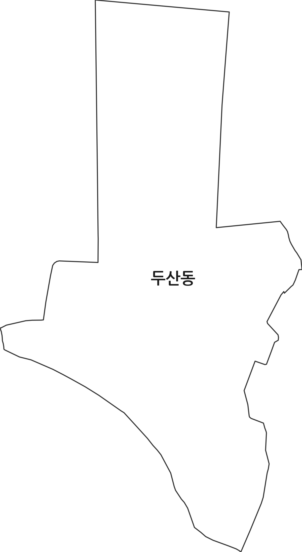 대구광역시 수성구 두산동 법정동 행정구역 경계 지도