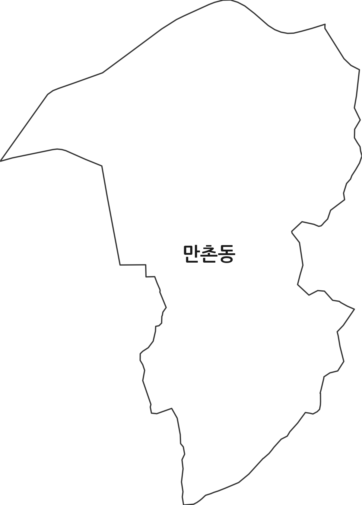 대구광역시 수성구 만촌동 법정동 행정구역 경계 지도