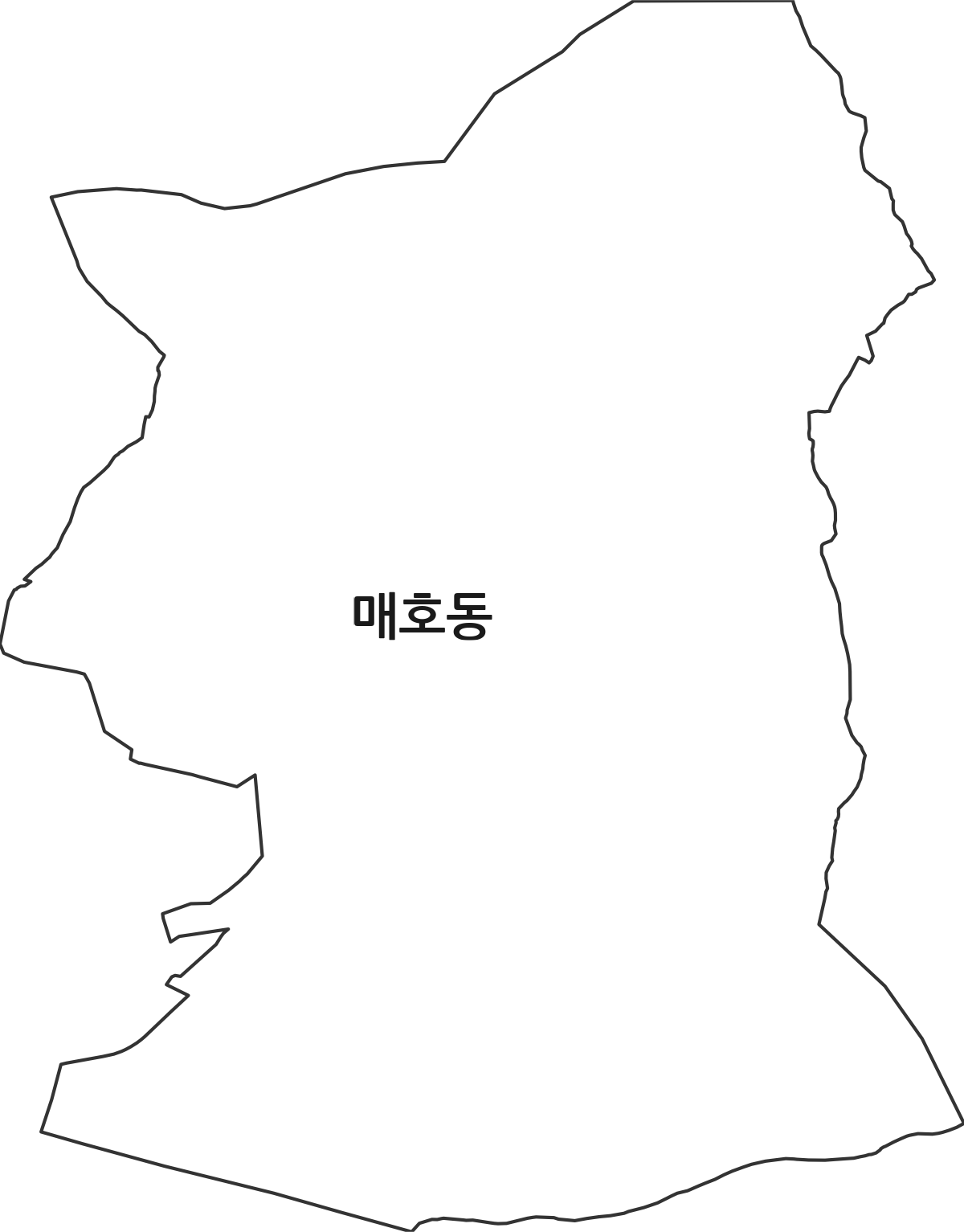 대구광역시 수성구 매호동 법정동 행정구역 경계 지도