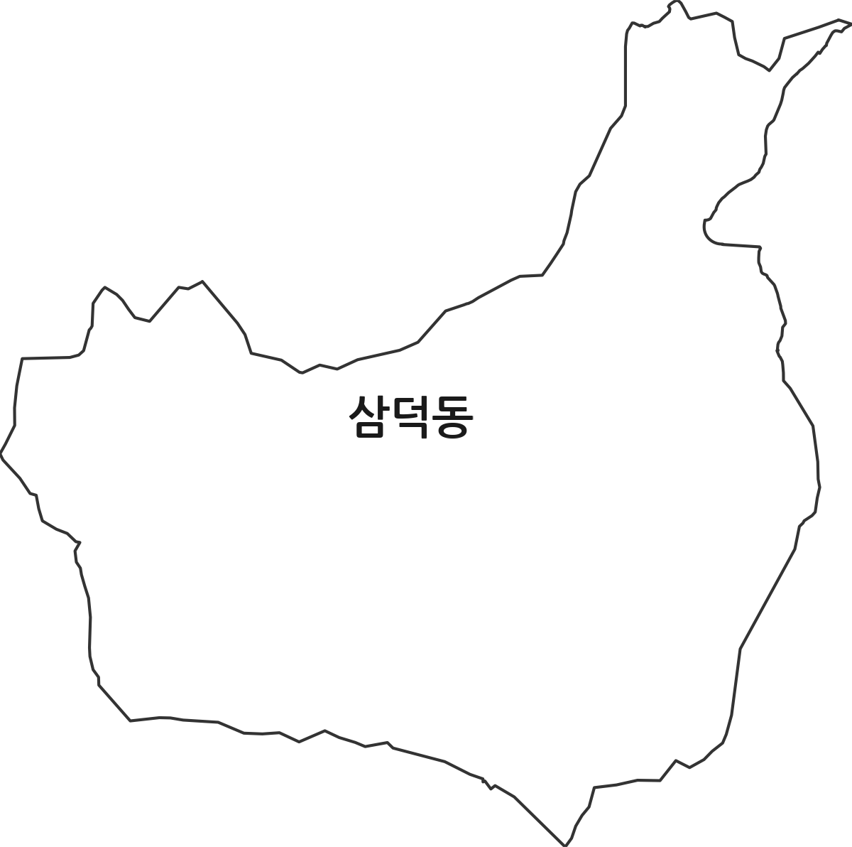대구광역시 수성구 삼덕동 법정동 행정구역 경계 지도