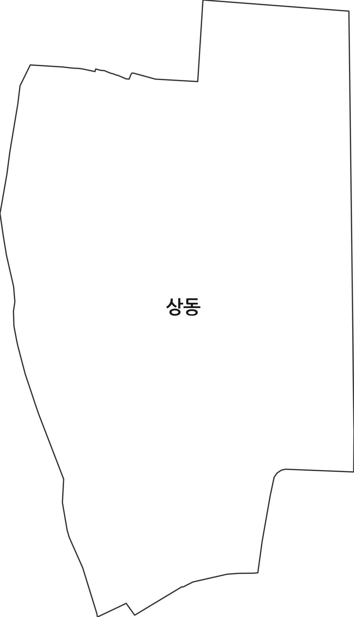 대구광역시 수성구 상동 법정동 행정구역 경계 지도