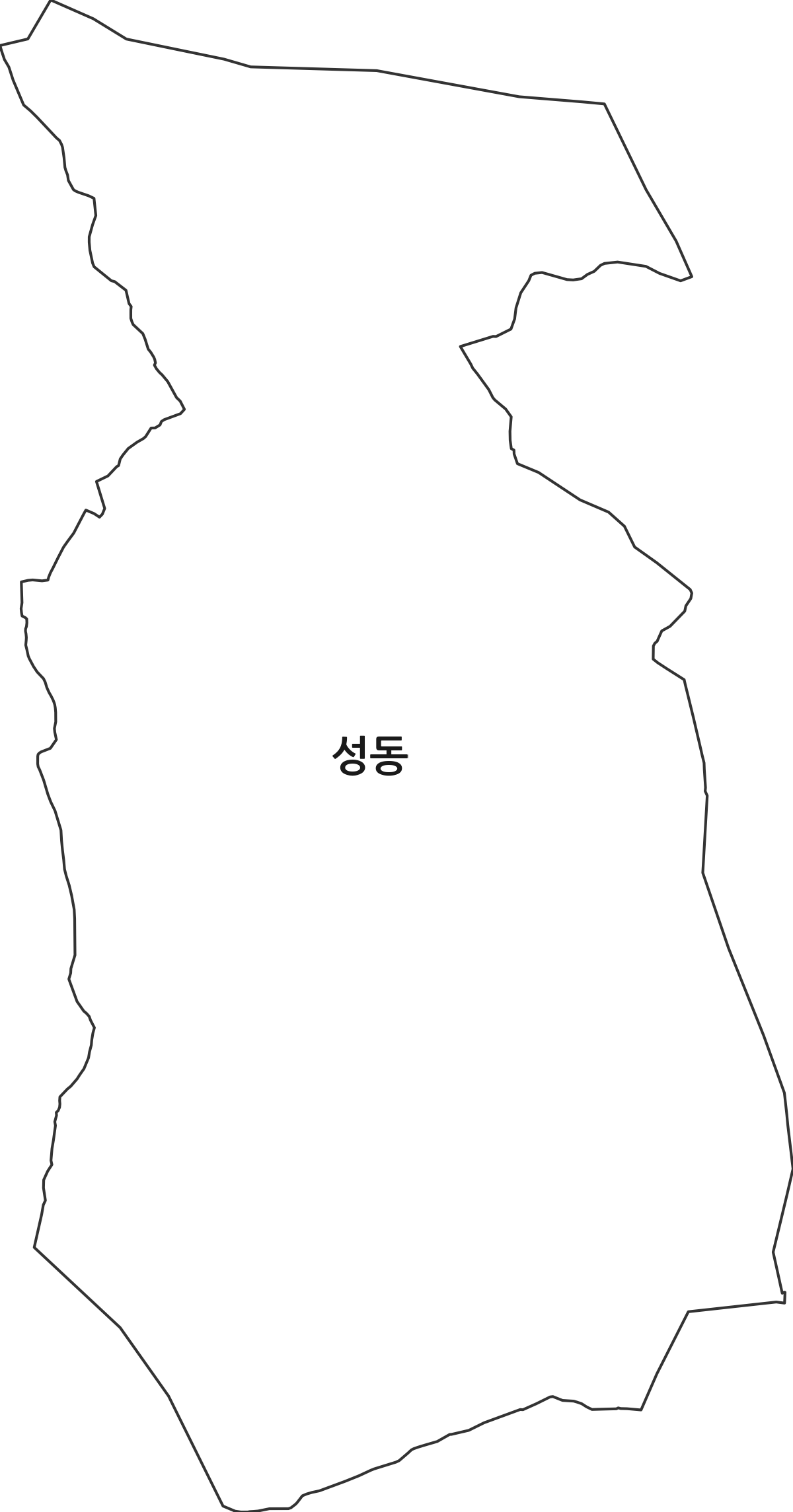 대구광역시 수성구 성동 법정동 행정구역 경계 지도