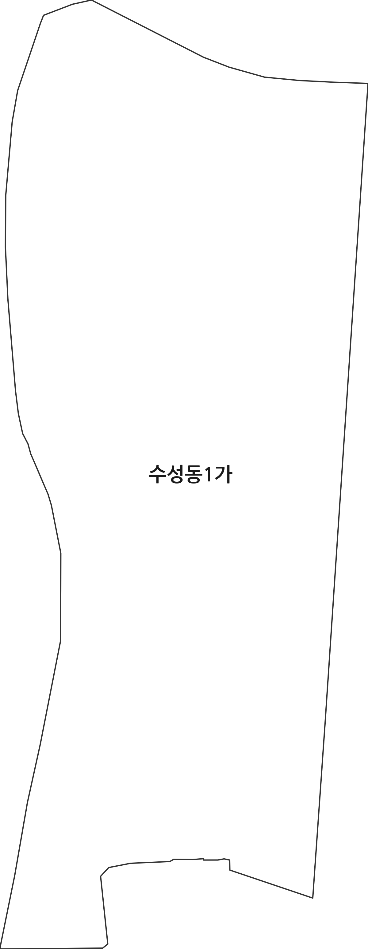 대구광역시 수성구 수성동1가 법정동 행정구역 경계 지도