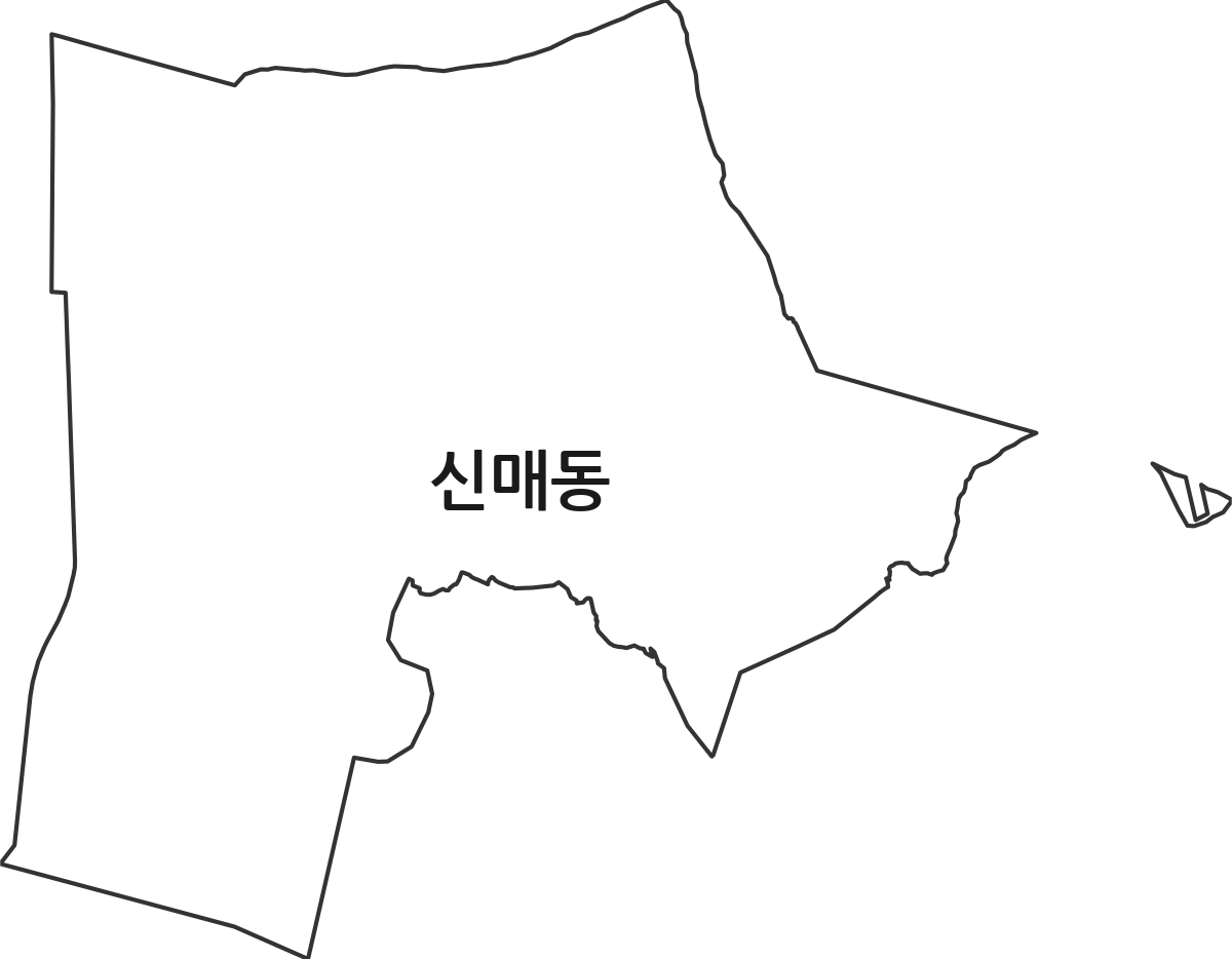 대구광역시 수성구 신매동 법정동 행정구역 경계 지도