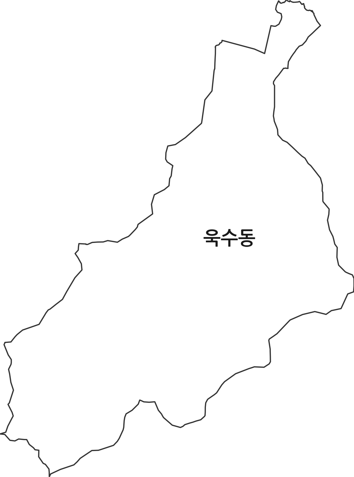 대구광역시 수성구 욱수동 법정동 행정구역 경계 지도