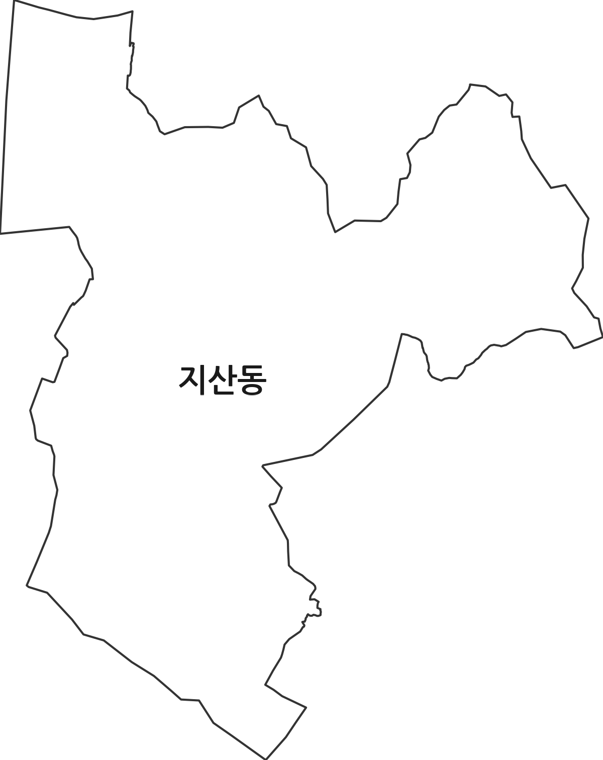 대구광역시 수성구 지산동 법정동 행정구역 경계 지도