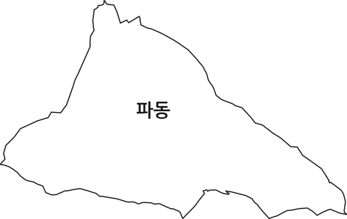 대구광역시 수성구 파동 법정동 행정구역 경계 지도