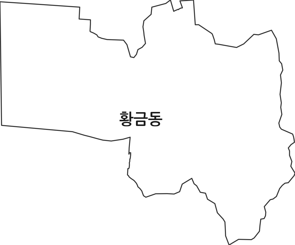 대구광역시 수성구 황금동 법정동 행정구역 경계 지도