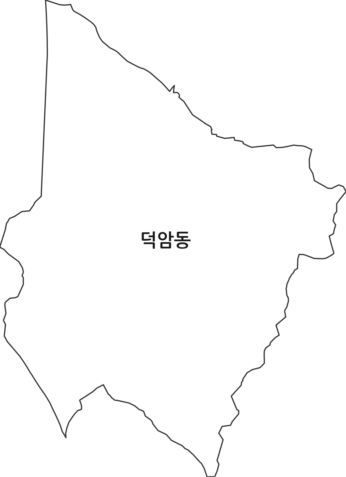 대전광역시 대덕구 덕암동 행정동 행정구역 경계 지도