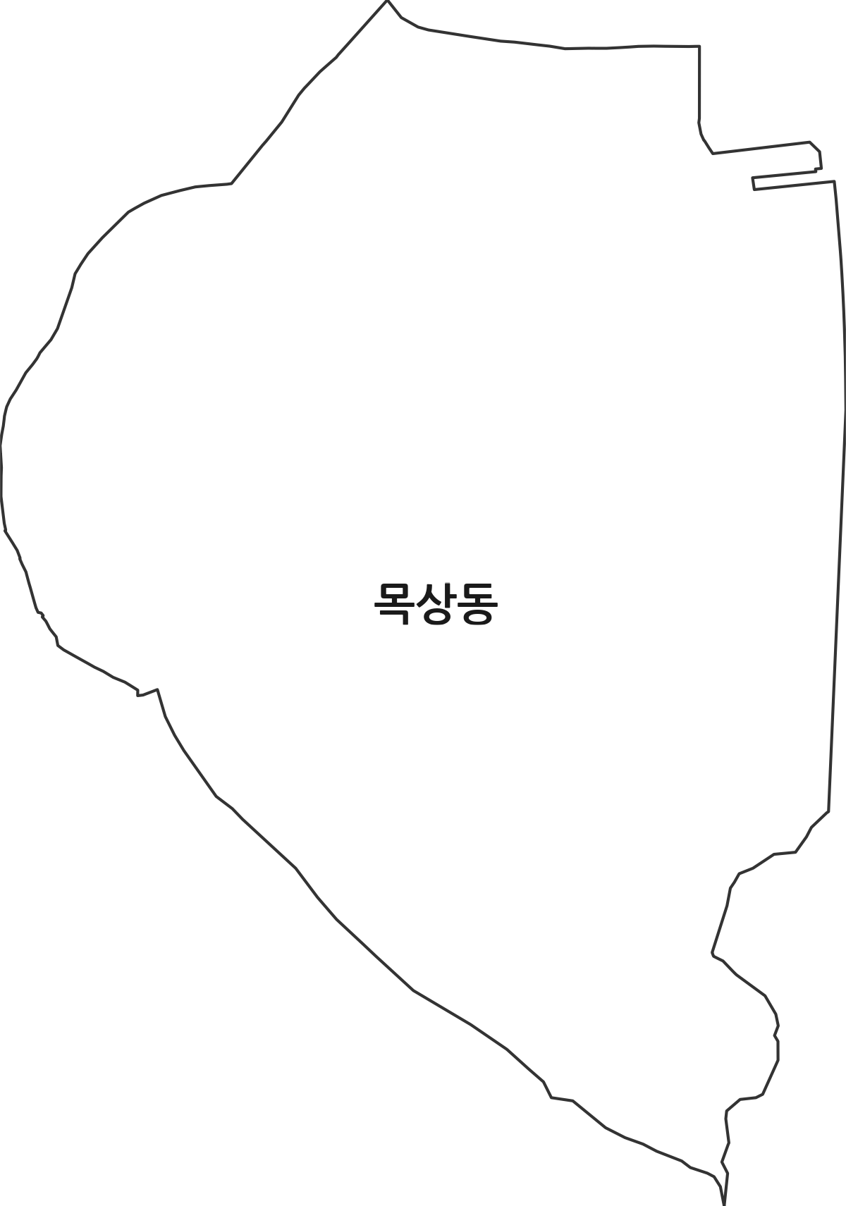 대전광역시 대덕구 목상동 행정동 행정구역 경계 지도