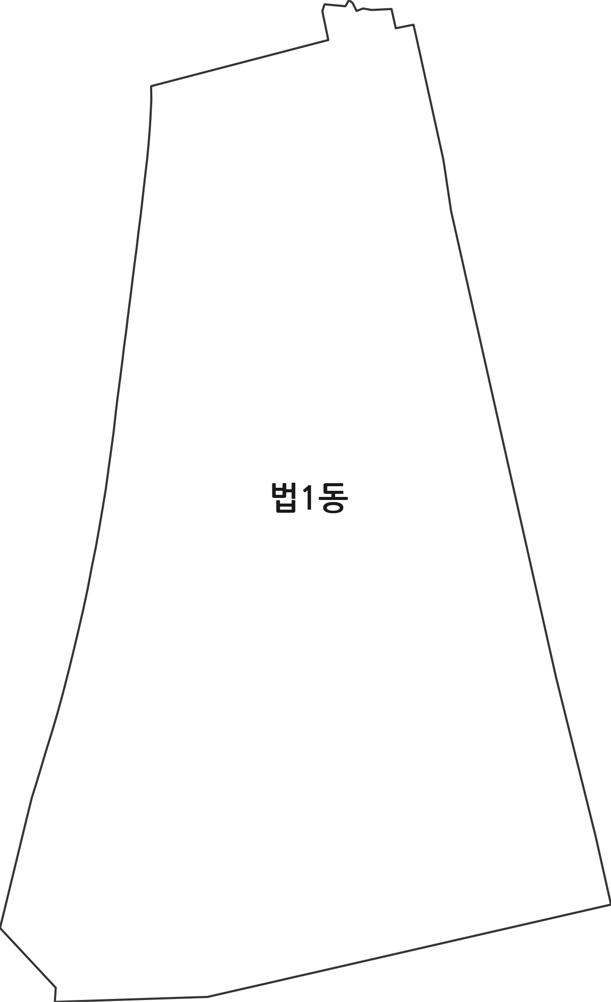 대전광역시 대덕구 법1동 행정동 행정구역 경계 지도