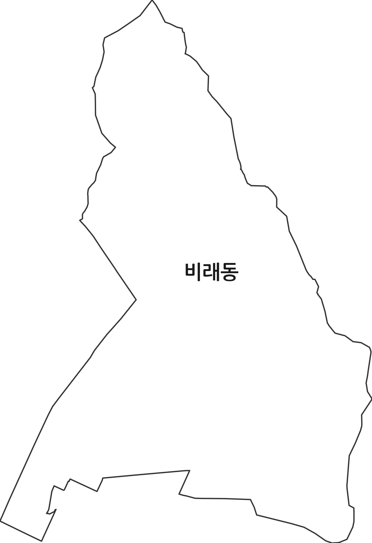 대전광역시 대덕구 비래동 행정동 행정구역 경계 지도