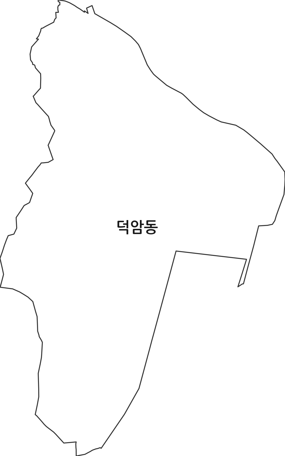 대전광역시 대덕구 덕암동 법정동 행정구역 경계 지도