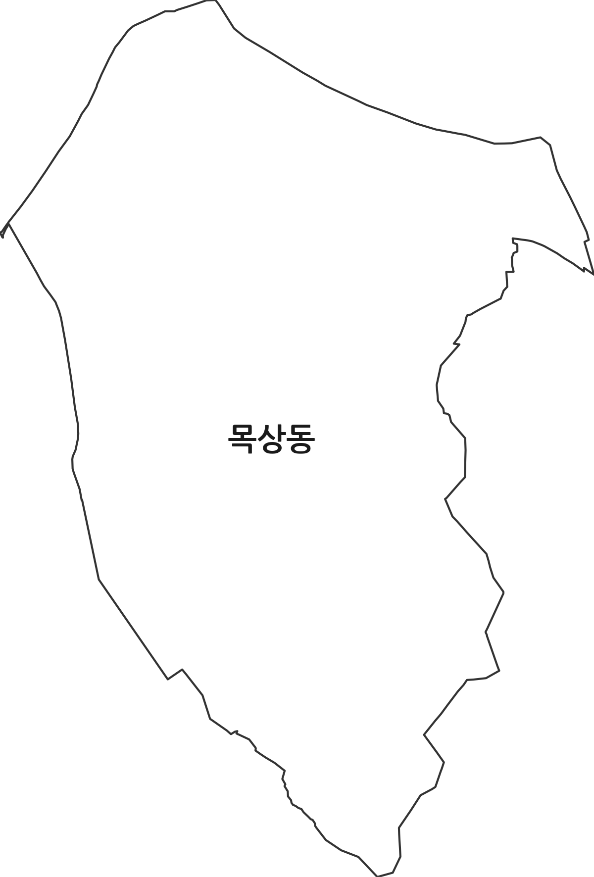 대전광역시 대덕구 목상동 법정동 행정구역 경계 지도