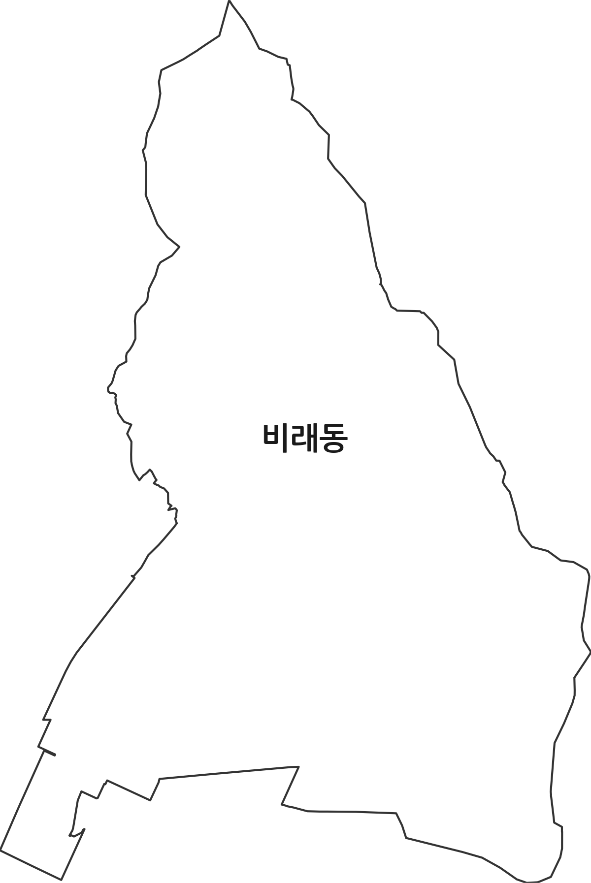 대전광역시 대덕구 비래동 법정동 행정구역 경계 지도