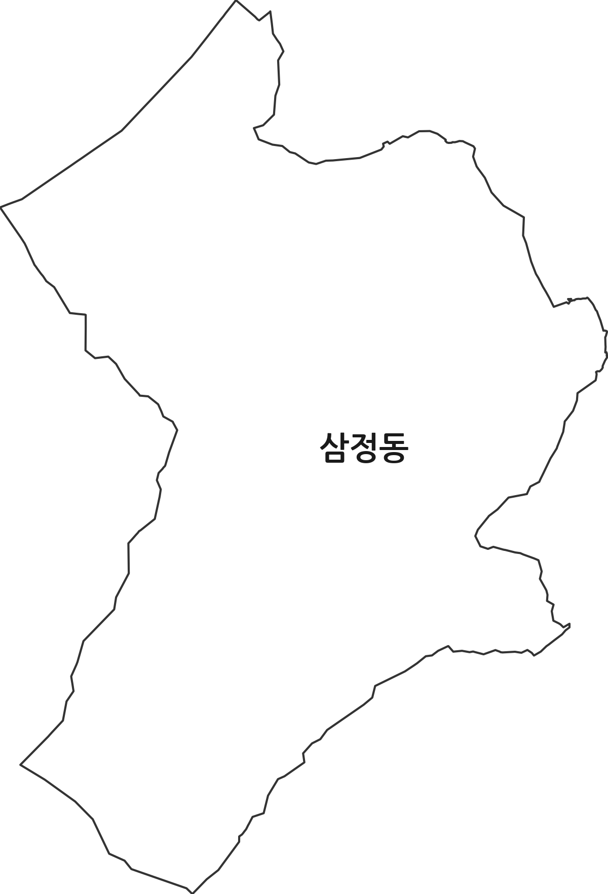 대전광역시 대덕구 삼정동 법정동 행정구역 경계 지도