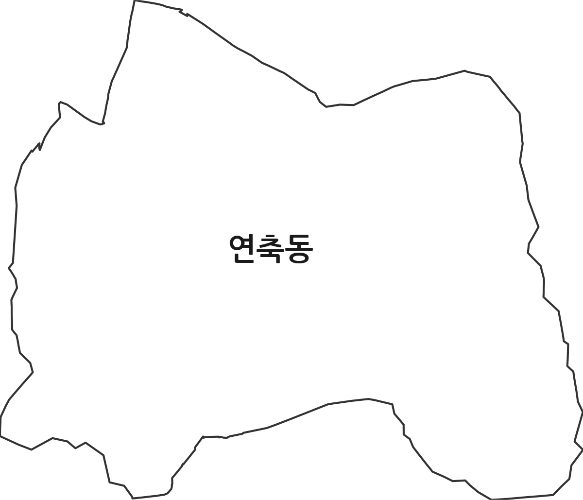대전광역시 대덕구 연축동 법정동 행정구역 경계 지도